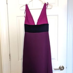 Jill Jill Stuart Deep V-Neck Sleeveless Long Gown (Violet)